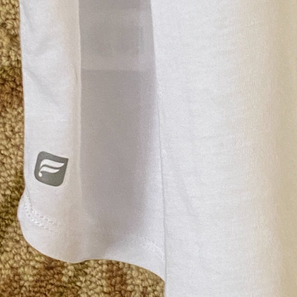 NEW Fabletics Dijon Sz 2XL Womens Knit/Mesh Top T-Shirt White - Picture 6 of 9